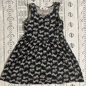 H&M Little Girls Black Tiger Dress